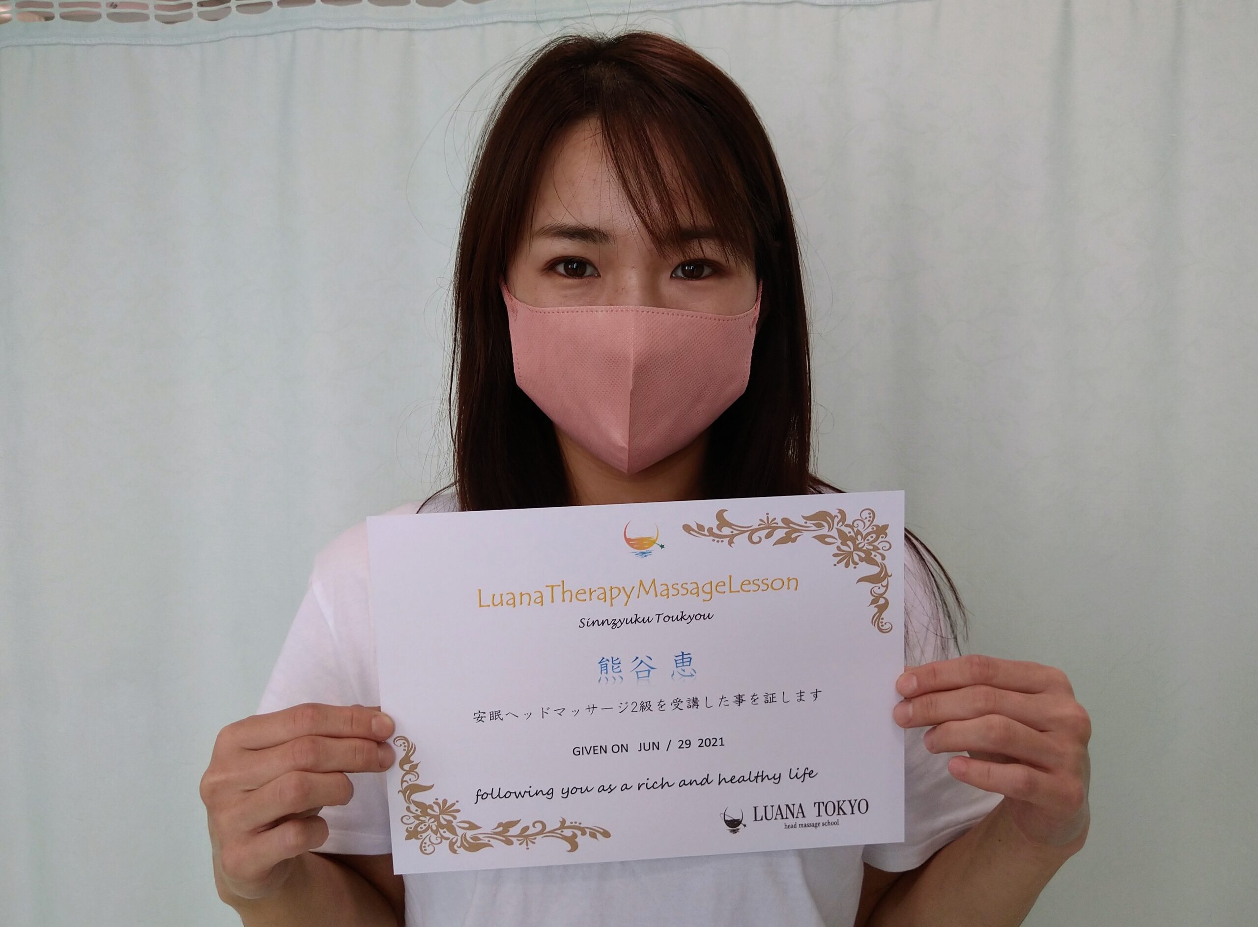 安眠ドライヘッドスパ受講生徒さん