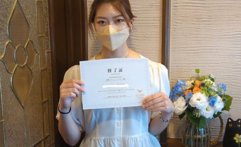 安眠ドライヘッドスパ講座生徒さんアイブロウリスト